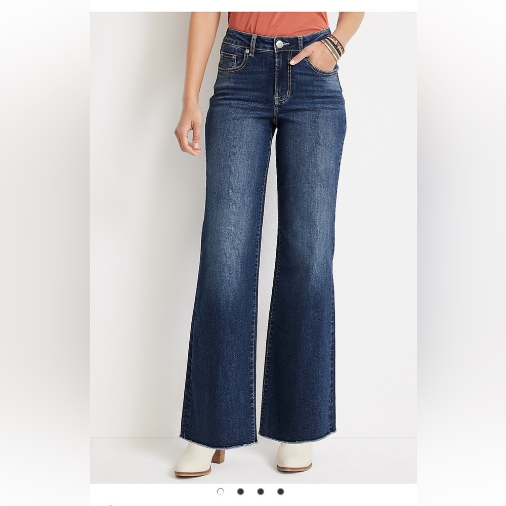 wide leg high rise jean